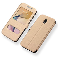 Handytasche Stand Schutzhülle Leder für Samsung Galaxy J5 (2017) Duos J530F Gold