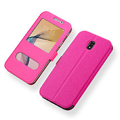 Handytasche Stand Schutzhülle Leder für Samsung Galaxy J5 (2017) SM-J750F Pink