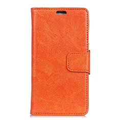 Handytasche Stand Schutzhülle Leder Hülle für Alcatel 3 Orange