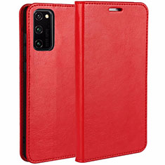 Handytasche Stand Schutzhülle Leder Hülle für Huawei Honor V30 5G Rot