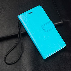 Handytasche Stand Schutzhülle Leder Hülle für Oppo Reno Ace Hellblau