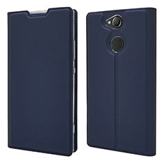 Handytasche Stand Schutzhülle Leder Hülle für Sony Xperia XA2 Blau