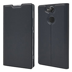 Handytasche Stand Schutzhülle Leder Hülle für Sony Xperia XA2 Ultra Schwarz