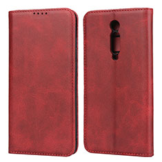 Handytasche Stand Schutzhülle Leder Hülle für Xiaomi Mi 9T Pro Rot