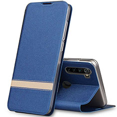 Handytasche Stand Schutzhülle Leder Hülle für Xiaomi Redmi Note 8 (2021) Blau