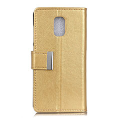 Handytasche Stand Schutzhülle Leder Hülle L01 für Asus ZenFone V500KL Gold