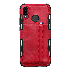 Handytasche Stand Schutzhülle Leder Hülle L01 für Huawei P20 Lite Rot