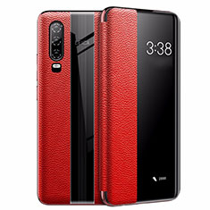 Handytasche Stand Schutzhülle Leder Hülle L01 für Huawei P30 Rot