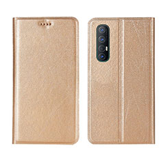 Handytasche Stand Schutzhülle Leder Hülle L01 für Oppo Reno3 Pro Gold