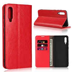 Handytasche Stand Schutzhülle Leder Hülle L01 für Samsung Galaxy A50 Rot