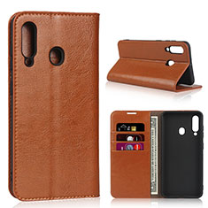 Handytasche Stand Schutzhülle Leder Hülle L01 für Samsung Galaxy A60 Orange