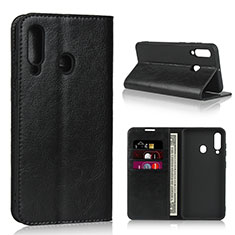 Handytasche Stand Schutzhülle Leder Hülle L01 für Samsung Galaxy M40 Schwarz