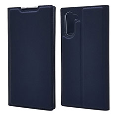 Handytasche Stand Schutzhülle Leder Hülle L01 für Samsung Galaxy Note 10 Blau