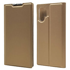 Handytasche Stand Schutzhülle Leder Hülle L01 für Samsung Galaxy Note 10 Plus Gold