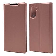 Handytasche Stand Schutzhülle Leder Hülle L01 für Samsung Galaxy Note 10 Rosegold