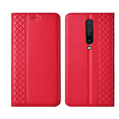 Handytasche Stand Schutzhülle Leder Hülle L01 für Xiaomi Poco X2 Rot