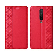 Handytasche Stand Schutzhülle Leder Hülle L01 für Xiaomi Redmi K30i 5G Rot