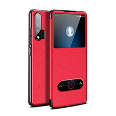 Handytasche Stand Schutzhülle Leder Hülle L02 für Huawei Nova 6 5G Rot