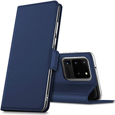 Handytasche Stand Schutzhülle Leder Hülle L02 für Samsung Galaxy S20 Ultra Blau