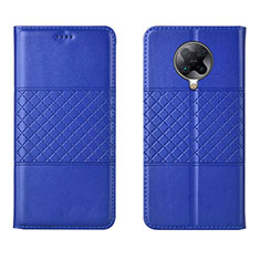 Handytasche Stand Schutzhülle Leder Hülle L02 für Xiaomi Redmi K30 Pro Zoom Blau