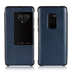 Handytasche Stand Schutzhülle Leder Hülle L03 für Huawei Mate 20 Blau