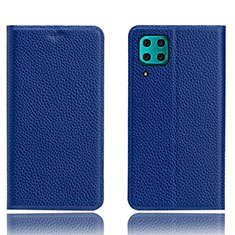 Handytasche Stand Schutzhülle Leder Hülle L03 für Huawei Nova 6 SE Blau