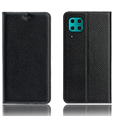 Handytasche Stand Schutzhülle Leder Hülle L03 für Huawei Nova 6 SE Schwarz