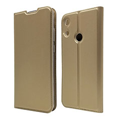 Handytasche Stand Schutzhülle Leder Hülle L03 für Huawei Y6 (2019) Gold