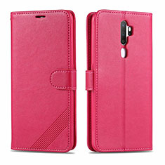 Handytasche Stand Schutzhülle Leder Hülle L03 für Oppo A11 Pink