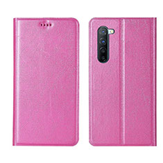 Handytasche Stand Schutzhülle Leder Hülle L03 für Oppo F15 Rosa