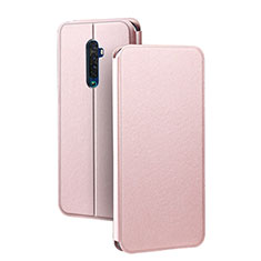 Handytasche Stand Schutzhülle Leder Hülle L03 für Oppo Reno2 Rosegold