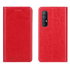 Handytasche Stand Schutzhülle Leder Hülle L03 für Oppo Reno3 Pro Rot