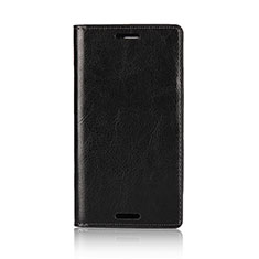 Handytasche Stand Schutzhülle Leder Hülle L03 für Sony Xperia XZ1 Compact Schwarz