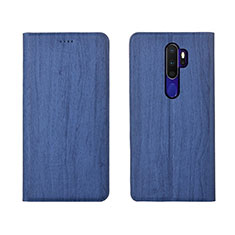 Handytasche Stand Schutzhülle Leder Hülle L04 für Oppo A11 Blau