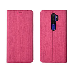 Handytasche Stand Schutzhülle Leder Hülle L04 für Oppo A11 Pink