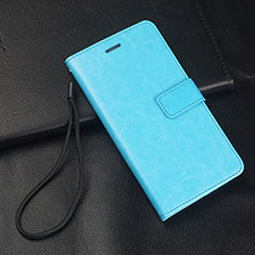 Handytasche Stand Schutzhülle Leder Hülle L04 für Oppo Reno2 Hellblau