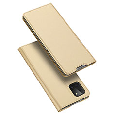 Handytasche Stand Schutzhülle Leder Hülle L04 für Samsung Galaxy A81 Gold