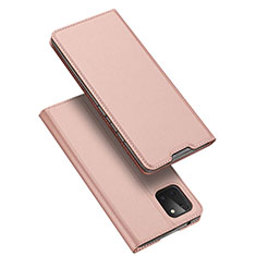 Handytasche Stand Schutzhülle Leder Hülle L04 für Samsung Galaxy A81 Rosegold