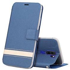 Handytasche Stand Schutzhülle Leder Hülle L05 für Oppo A11X Blau