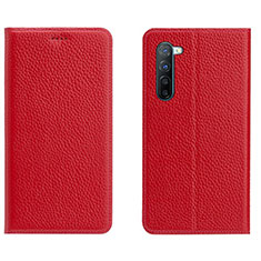 Handytasche Stand Schutzhülle Leder Hülle L05 für Oppo K7 5G Rot