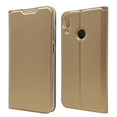 Handytasche Stand Schutzhülle Leder Hülle L06 für Huawei Y7 (2019) Gold