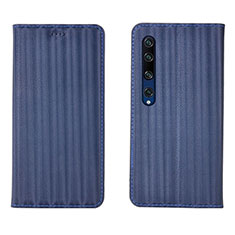 Handytasche Stand Schutzhülle Leder Hülle L06 für Xiaomi Mi 10 Blau