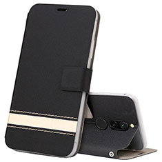 Handytasche Stand Schutzhülle Leder Hülle L06 für Xiaomi Redmi 8 Schwarz