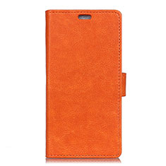 Handytasche Stand Schutzhülle Leder Hülle L07 für Alcatel 1X (2019) Orange