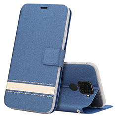 Handytasche Stand Schutzhülle Leder Hülle L07 für Huawei Nova 5z Blau