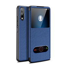 Handytasche Stand Schutzhülle Leder Hülle L07 für Huawei P Smart Z (2019) Blau