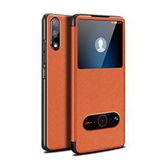 Handytasche Stand Schutzhülle Leder Hülle L07 für Huawei P Smart Z (2019) Orange