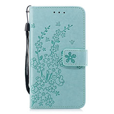 Handytasche Stand Schutzhülle Leder Hülle L07 für Huawei P30 Cyan