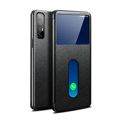 Handytasche Stand Schutzhülle Leder Hülle L08 für Oppo Reno3 Pro Schwarz