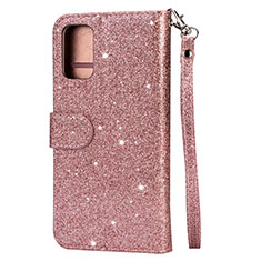 Handytasche Stand Schutzhülle Leder Hülle L10 für Samsung Galaxy S20 Plus 5G Rosegold